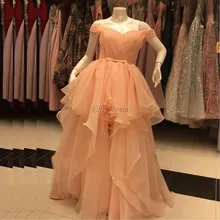 Бальное платье; румяные платья для выпускного вечера; плиссированные с рюшами, с открытыми плечами; пышные элегантные пышные вечерние платья для девочек; праздничное платье; vestido de festa