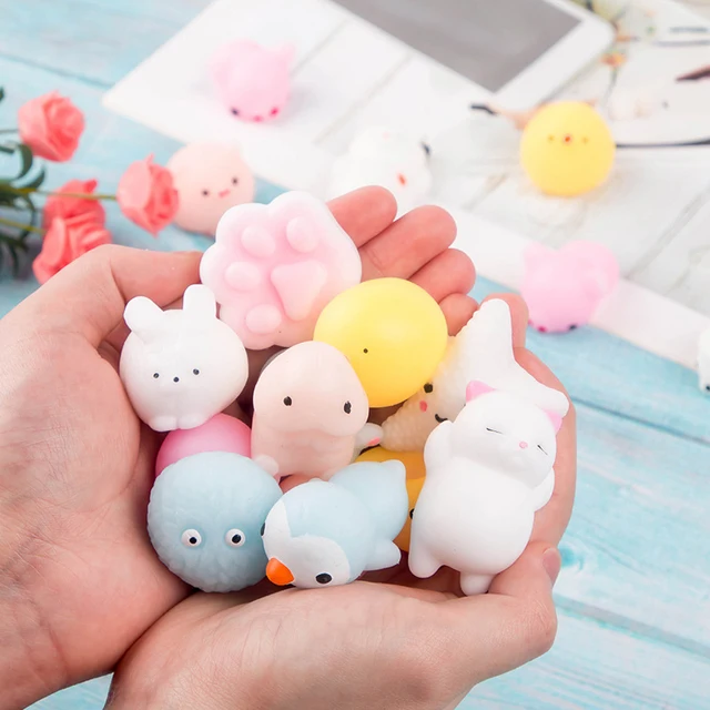 New Cartoon Fidget Toys Mini Spongy Squishy Kawaii Animal Soft Cute Fun Pop It Sensory Toy for Adults Kids Anti Stress Healing 2