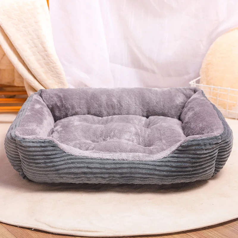 Cama rectangular para perro, saco de dormir, perrera, sofá para cachorro, casa para mascotas, cojín para camas para perros pequeños, legowisko, dla