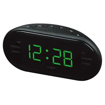

LED Digital AM/FM Alarm Clock Radio w/ Dual Alarm Snooze Sleep Time Function
