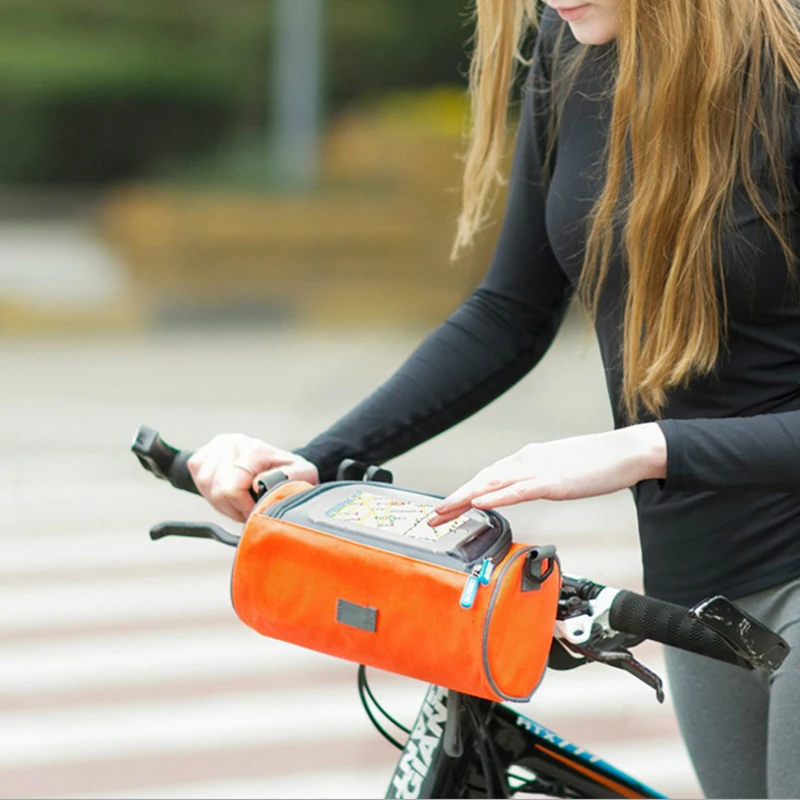 cheap Outdoor waterproof Oxford cloth mountain bike riding head bag touch screen mobile phone storage bag