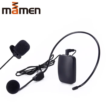 

MAMEN 3.5mm Portable Wireless FM Radio Microphone System Kit Head Microphone with Transmitter LCD Black Friday Deals
