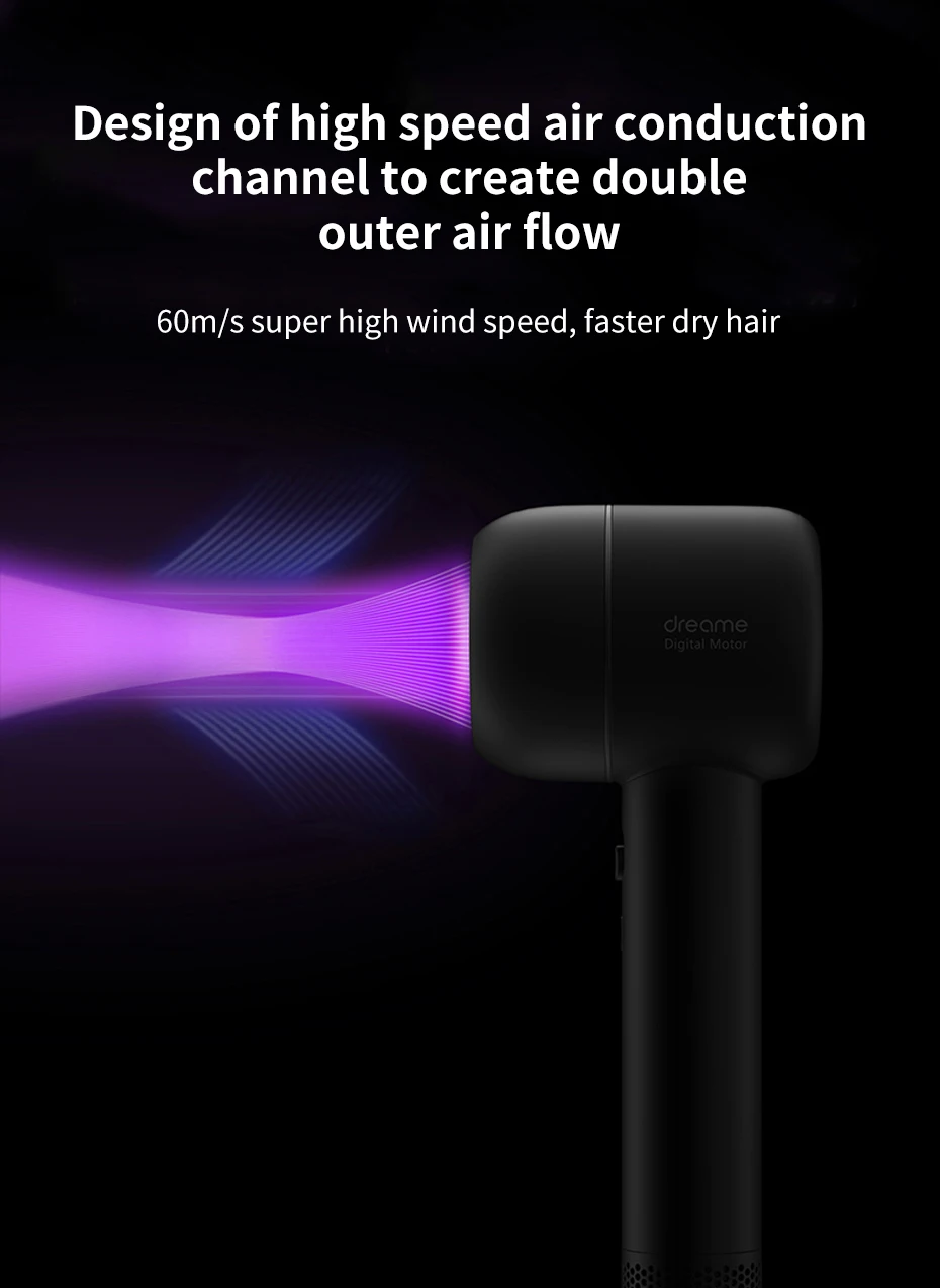 Xiaomi Dreame Hair Dryer Hair Artist Professional Blow Dryer Intelligent Temperature Control Powerful Electric Hair Dryer