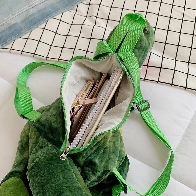 

High Grade Sense Bag Women's 2019 New Style Dragon Cute Plush Fashion Dinosaur Bag Shoulder Single-shoulder Bag