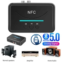 Adaptador de Audio estéreo para altavoz de coche, receptor de música inalámbrico, NFC, Bluetooth 5,0, AUX, 3,5mm, RCA