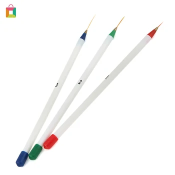 

BeautyBigBang 3Pcs Nail Brushes DIY Nail Art Drawing Striping Liner Pen Painting stripe Brushes Set brushes for Manicure