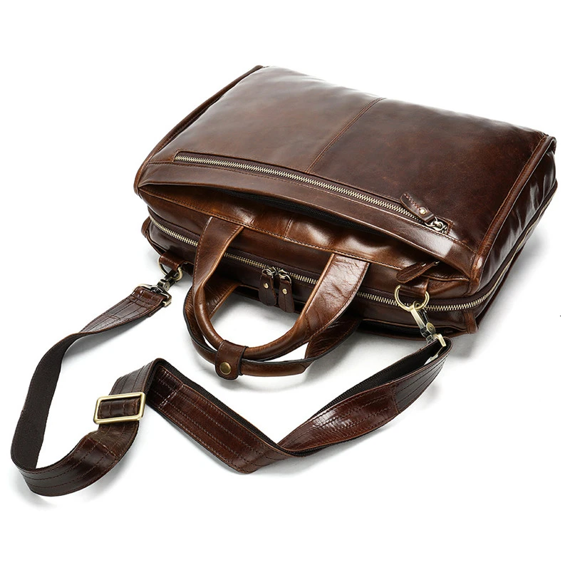 Мужской портфель сумка для ноутбука из натуральной кожи Бизнес 14," Компьютерная сумка лаконичные мужские дорожные сумки Дорожная сумка Bolsas De Viaje