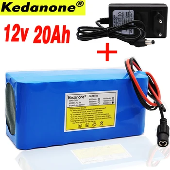 

100% Original 18650 battery 12V large capacity 12V 20ah 18650 lithium battery protection board 12V 20000mAh capacity + charger