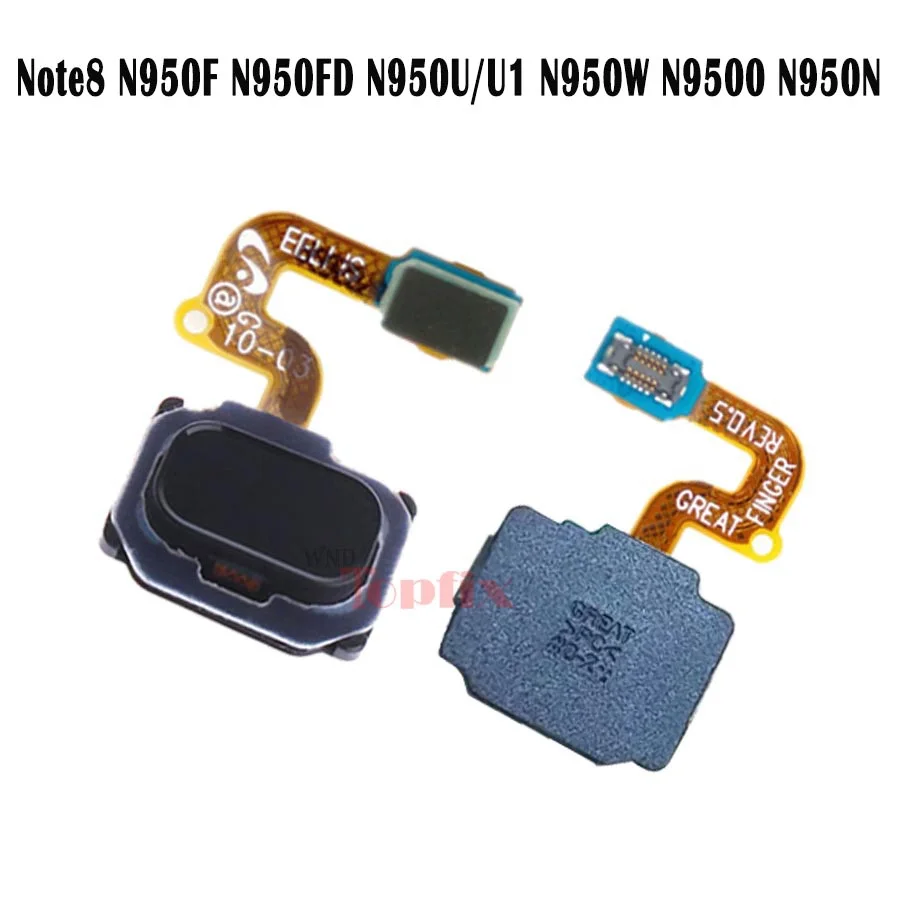 Note8 Touch ID For Samsung Note 9 Home Menu Button Flex Cable Ribbon Replacement Parts For 4