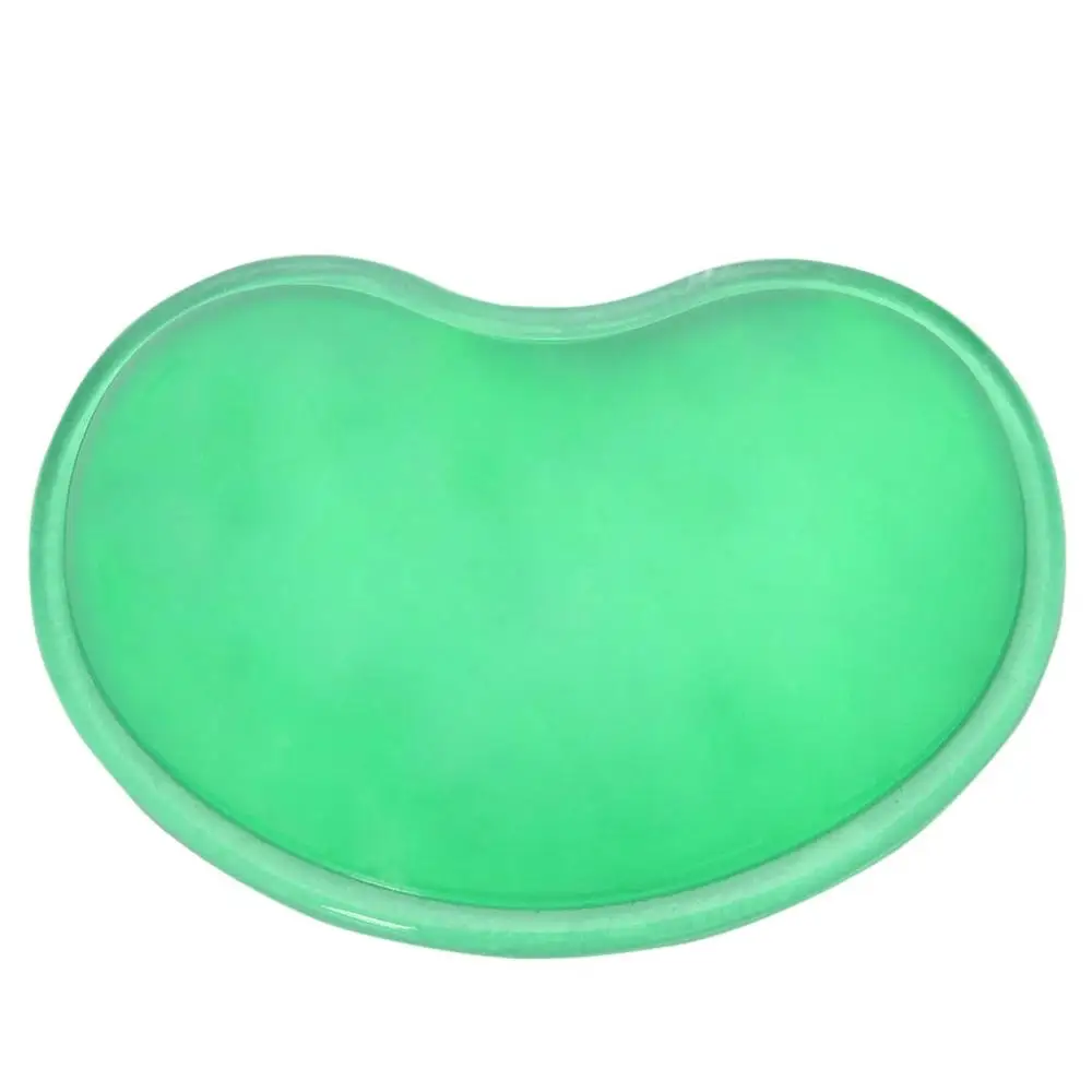 Translucent Gel Silicone Wavy Mouse Pad Wrist Rest Support For Computer Laptop - Цвет: Зеленый