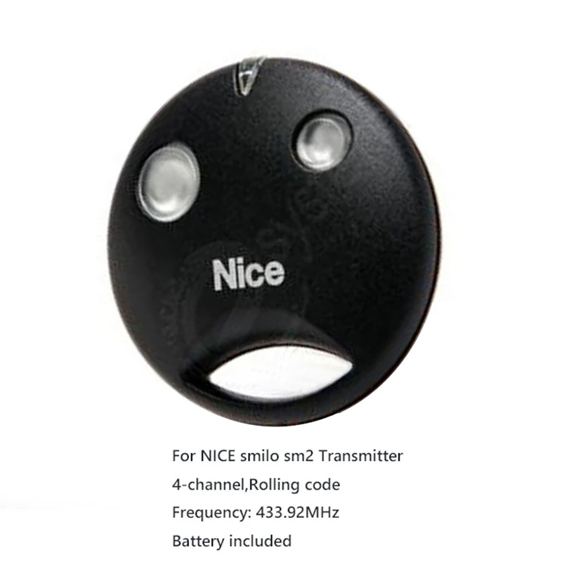 

1pieces 2-Channel Nice SMILO 2 (SM2) remote control Transmitter- rolling code, 433,92 MHz