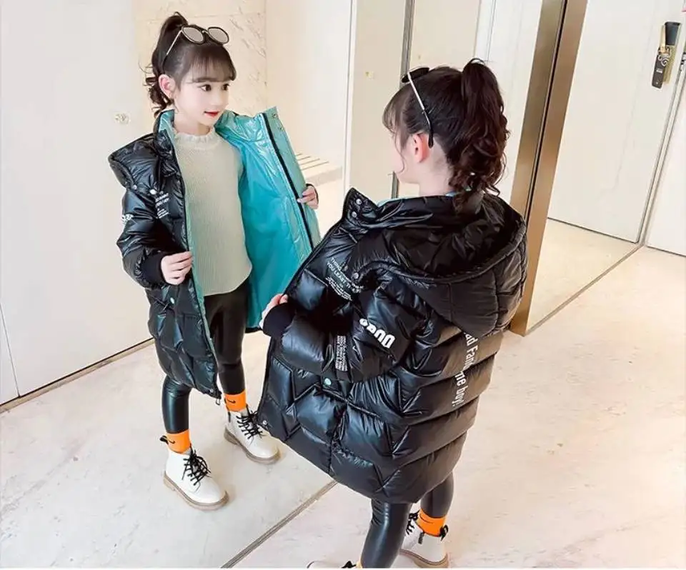 Jaqueta de Inverno para Crianças Engrossada com Capuz para Meninas e Crianças Adequada para 4 Jaqueta Médias Longas 7 8 9 10 12 Anos 5 6 6 com capuz para meninas e crianças médias