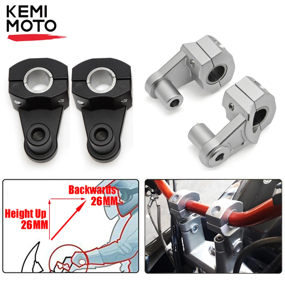 KEMiMOTO мотоциклетный Руль Riser 22 мм/28 мм зажим riser 2 дюйма поворотные для Kawasaki BMW Yamaha