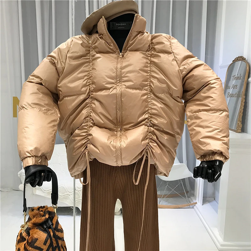 

Ropa De Invierno Para Mujer 2019 Fashion Zipper Solid Vintage Womens Coats Winter Chaquetas Mujer Invierno Women Clothes