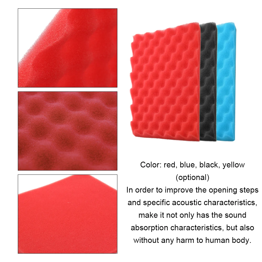 US $14.39 24pcs Recording Soundproof Foam Video Room Sound Noise Insulation Sponge Wall Deadening Sound absorbing cotton noise reduction