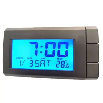 

Car Thermometer With Backlight​ Function Digital Clock Car Electronics Indoor Temperature LCD Display Gauge