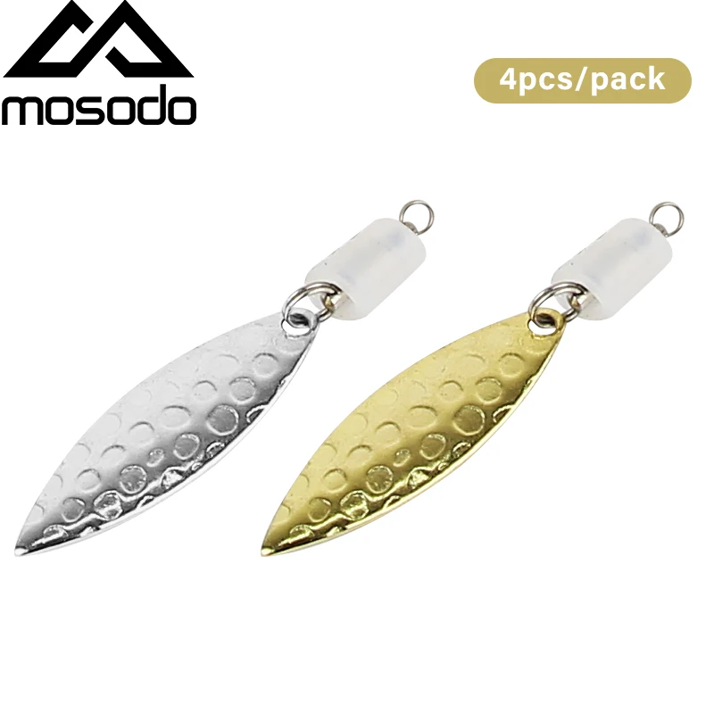 MOSODO 4 шт. ивовые лопасти пружинный штифт поворотный замок Спиннер приманка Chartreuse