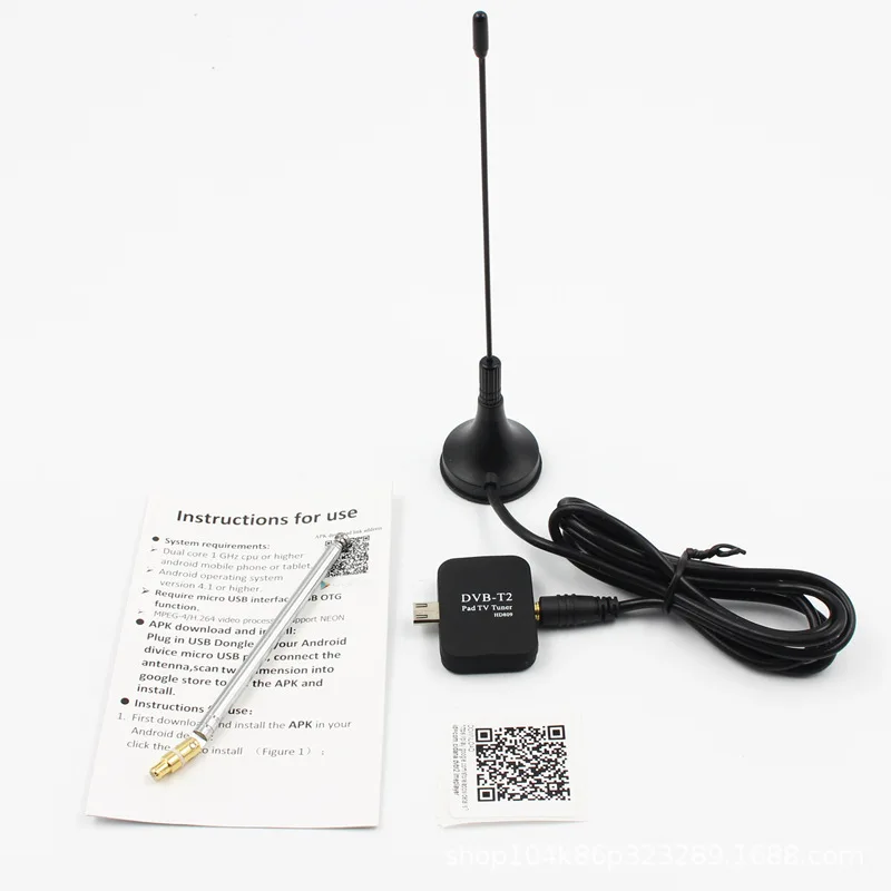 ТВ антенна ресивер для телевизора цифровой микро USB тюнер Android Pad с OTG DVB T2 T PAD HD TV Stick