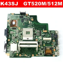 K43SJ GT520M 512 М HM65 материнская плата REV 4,1 для Asus X43S A43S K43S A84S A84S K43SV K43SM K43SJ Материнская плата ноутбука тестирование