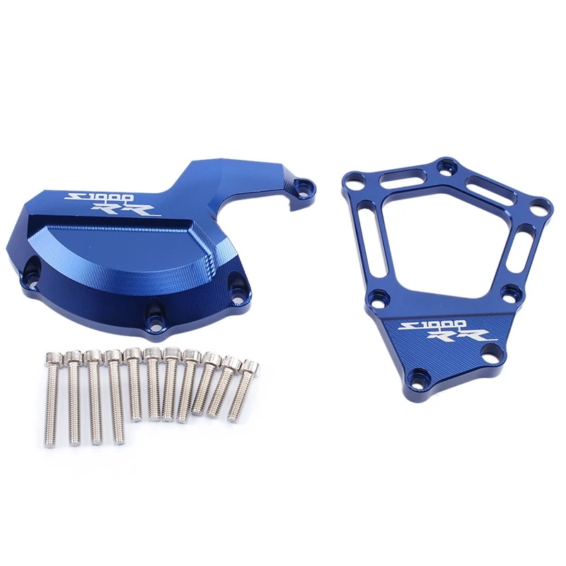

ABKT-For Bmw S1000Rr Motorcycle Engine Saver Stator Case Guard Cover Slider Protector For Bmw S 1000 Rr 2009 - 2015 Blue