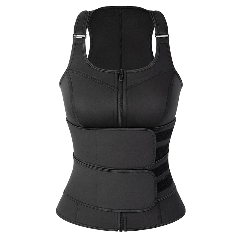 Perda de Peso Mulheres Corpo Shaper Cintura Trainer Colete Fino Espartilho Neoprene Sauna Tanque Superior Zíper Cós 14 Pijamas e Moda Íntima
