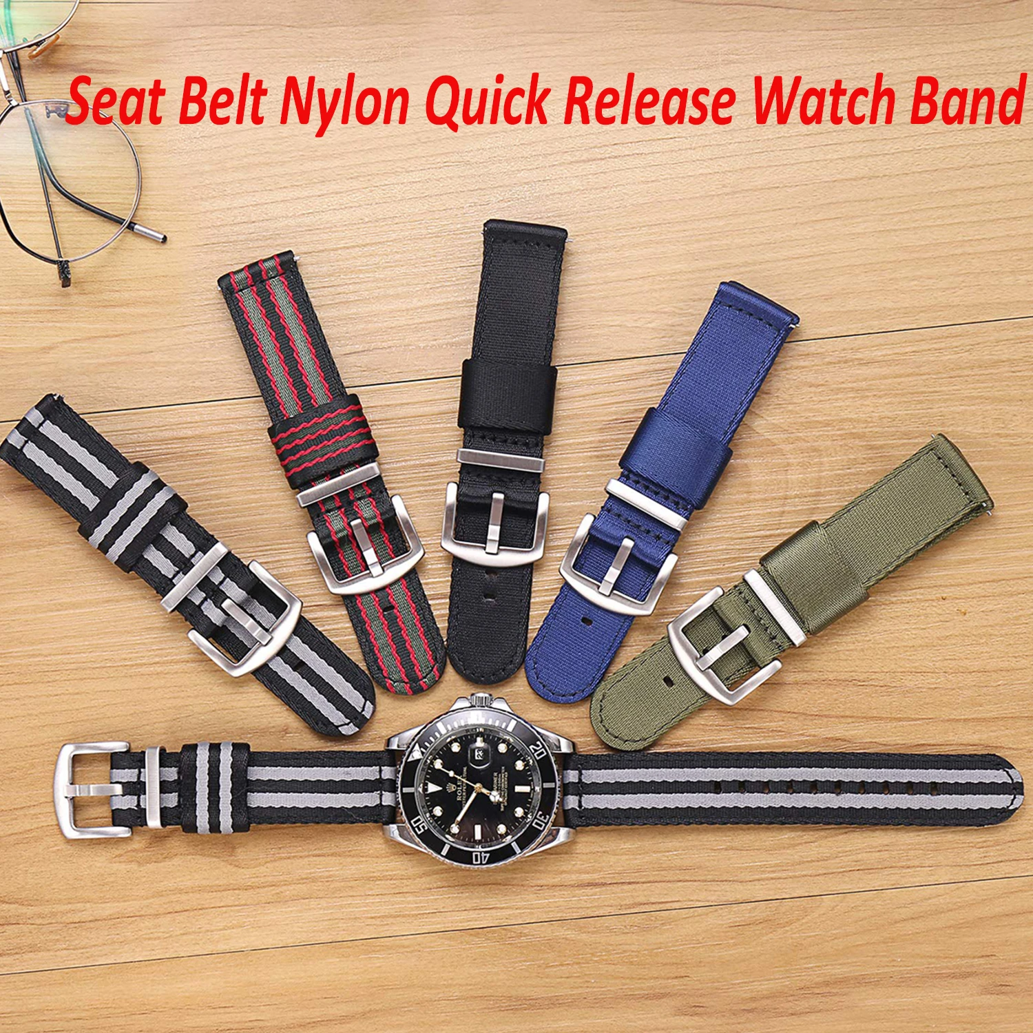 Ремешок Carty NATO для наручных часов нейлоновый быстросъемный браслет мужчин Джеймс
