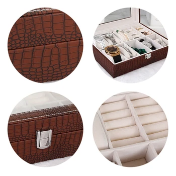 

PU Leather Jewelry Storage Box 10 Grids Wrist Watch Display Box Storage Holder Organizer Watch Case Jewelry Dispay Watch Box