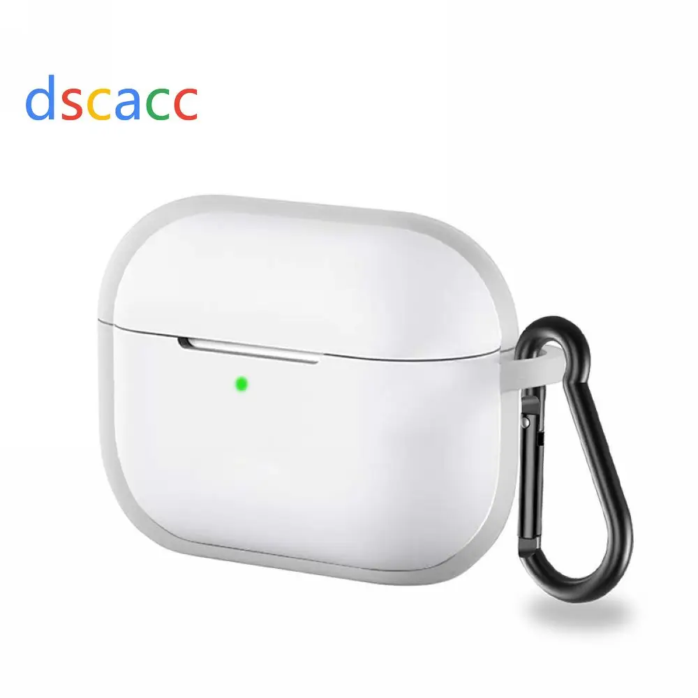 Мягкие силиконовые Bluetooth беспроводные наушники Air Pods 3 чехол для Apple AirPods Pro 3-е покрытие с брелком для ключей кольцо 100 шт - Цвет: Clear
