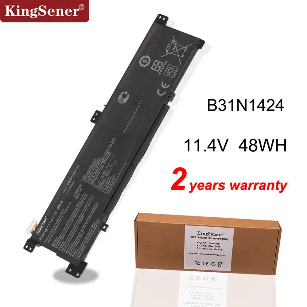 Kingsener-bateria do Portátil para Asus B31n1424 A400u A401l K401l K401u B5010 500 200 K401lb5010 K401lb5500 K401lb5200 11.4v 48wh