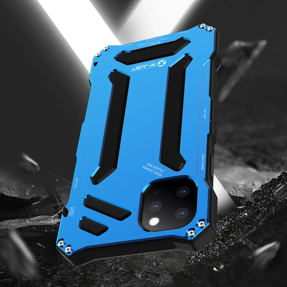 

Luxury Armor Screw Mounting Aluminum Metal Case for iPhone 11 11Pro Max 11 Pro XS XR 7 8 Plus Phone Cases Waterproof Caso Cover