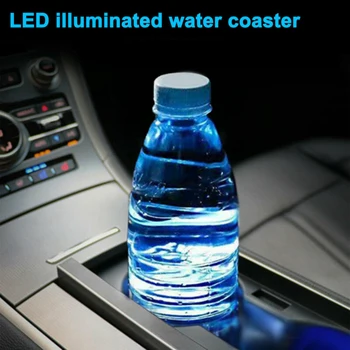 

Coaster Cup Pad LED Cover Interior Decoration 7 Color Car Cup Pad Useful