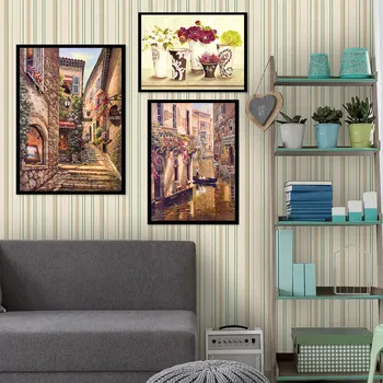 

Art Painting Canvas Poster Modular Street Building Landscape City Canvas Paintings Print Nordic Wall Art Picture Home Decor