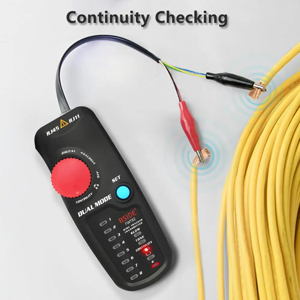 Kopen Dual Mode Netwerk Kabel Tracker Bside FWT82 RJ45 RJ11 Telefoon Wire Toner Ethernet Lan Tracer Analyzer Detector Line Finder