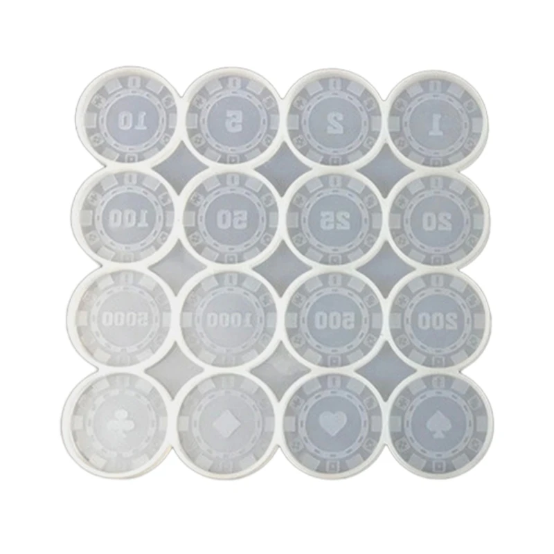 Moldes De Silicona Para Fichas De Póker, 3 Piezas, Reutilizables, Resistentes Al Calor, Ideales Para Manualidades Con Resina
