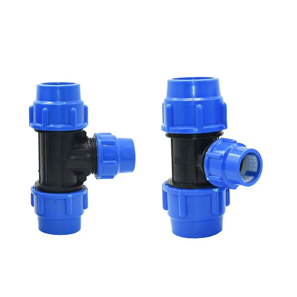 

20/25/32/40/50mm Pe Tube Tee Connector Reducing Water Splitter DN15 DN20 DN25 DN32 DN40 Pvc Water Pipe 3-Way Joint 1Pcs