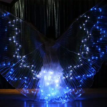 

Women Lady LED Isis Wing Belly Dance Club Light Show Costume Egyptian Wing