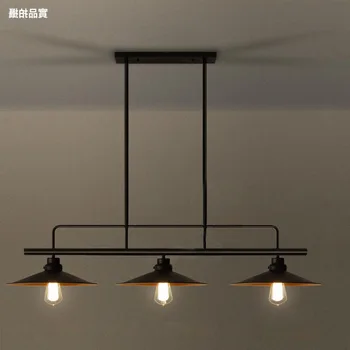 

Loft Retro Industrial Dining Table Pendant Lamp Dining Room Billiard Table Iron Three End Pot Cover Bar LED Bulbs Pendant Lights