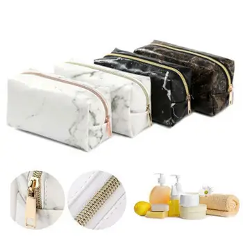 

Marble Multi-function Purse Box Travel Makeup Cosmetic Bag Toiletry Pencil Case Fashion Beauty Zipper Cosmetic Bag Pillow PU