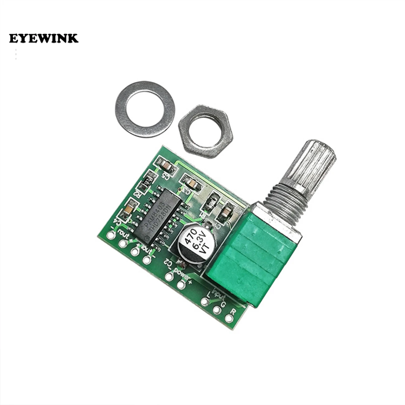 

50PCS PAM8403 mini 5V digital amplifier board with switch potentiometer can be USB powered