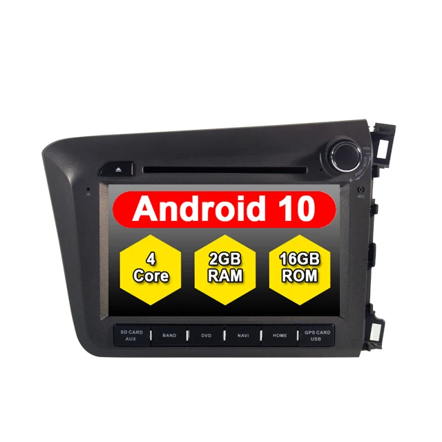 ANDROID 10 0 для HONDA CIVIC 2012 RHD встроенный WIFI модуль Авто Радио 2 Din автомобильный DVD Automotivo