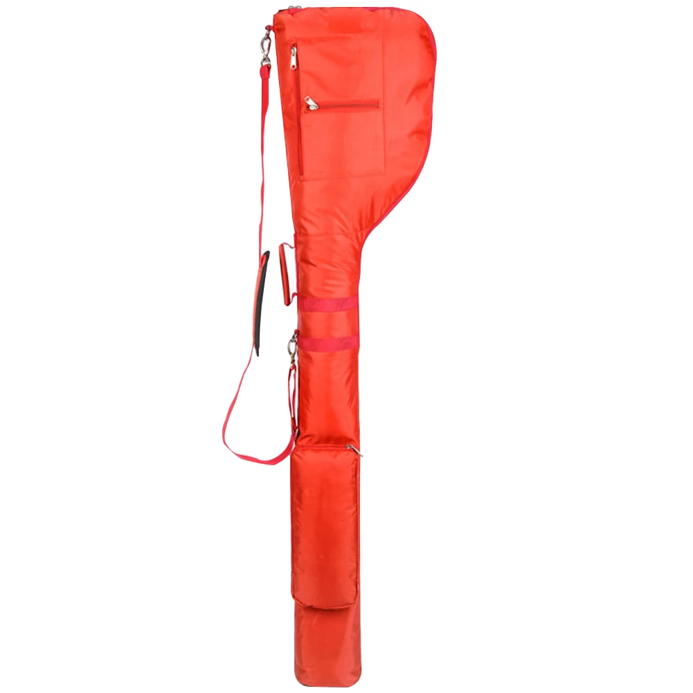 Нейлоновая тренировочная сумка для гольфа, защита для переноски, пылезащитные спортивные Чехлы, большая емкость, Дорожный Чехол, аксессуары, водонепроницаемый на молнии - Цвет: Красный