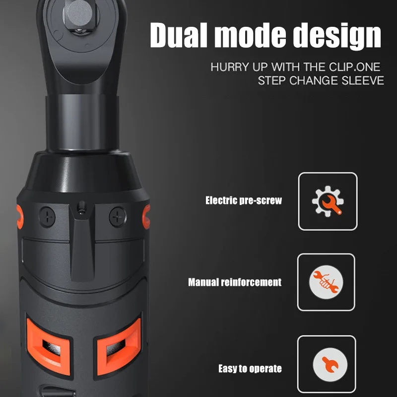 

Motor Power Socket Set Electric Wrench 90 Degree Rechargeable Ratchet Large Torque Capacity Wrench MF999