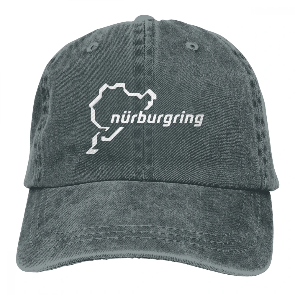 Nurburgring Casquette черные унисекс Мужские Женские джинсовые бейсболка с ремешком кепки регулируемые Гольф папа шляпа