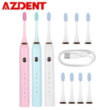 5 режимов Автоматическая Звуковая электронная зубная щетка USB перезаряжаемая зубная щетка IPX7 Водонепроницаемая щетка с таймером для взрослых Мода