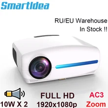 Smartldea 1080P 4K Full HD Projector,Android 10.0 Optional,1920x1080P Resolution 6500lumen,LED Proyector Home Theater,3D Beamer