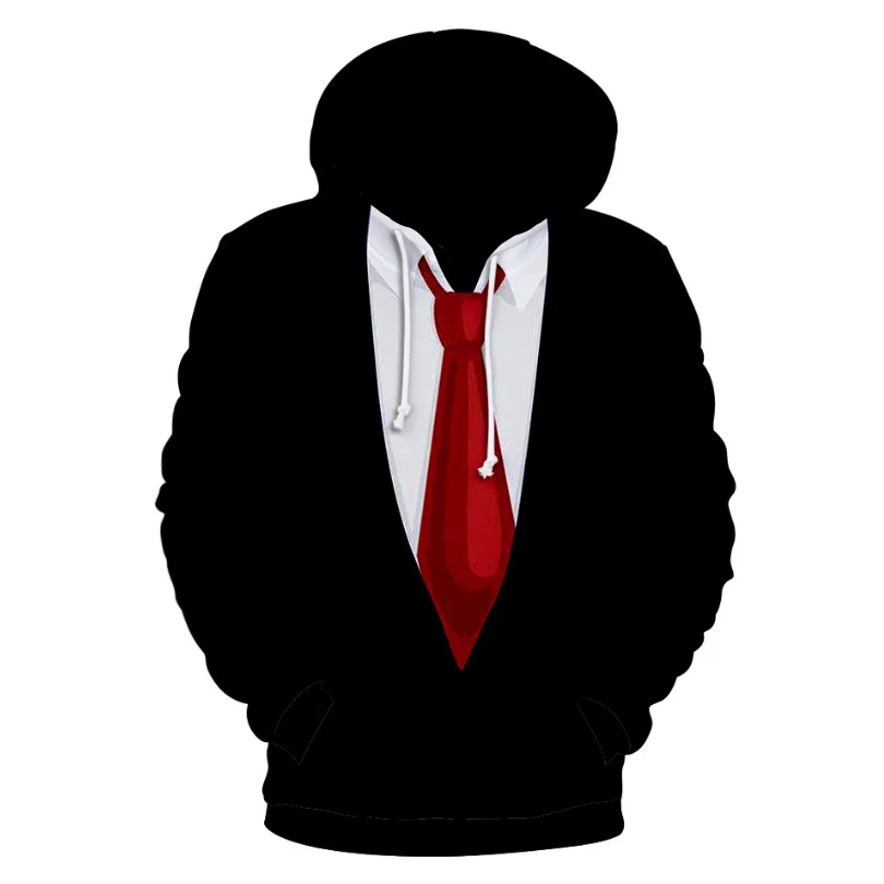 

Creative Fake Suit Shirt 3d Design Print Hoodies Autumn Men Hip Hop Streetwear Men Pullover Sweatshirts Hoodie Male Clothing