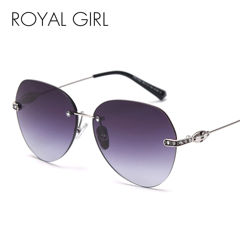 ROYAL GIRL, женские поляризованные солнцезащитные очки, трендовые очки без оправы, океанские линзы, очки пилота, очки для вождения, солнцезащитные очки, люксовый бренд, ss475
