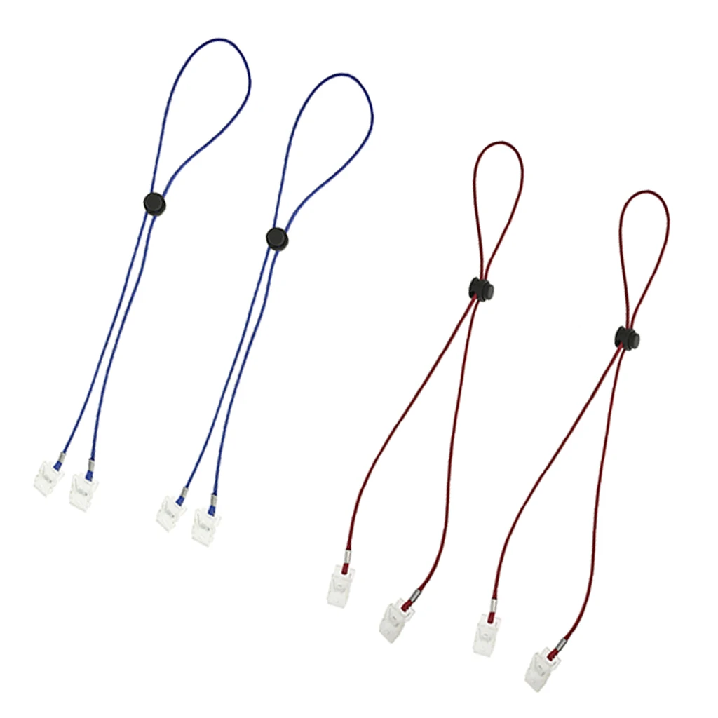 4 Pieces Flexible Bib Napkin Chains Holder Meal Paper Towel Clip for Elderly