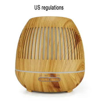 

Wood Grain Humidifier Hollow Aromatherapy Machine 7 Color LED Lights Waterless Automatic Shutdown Humidifier