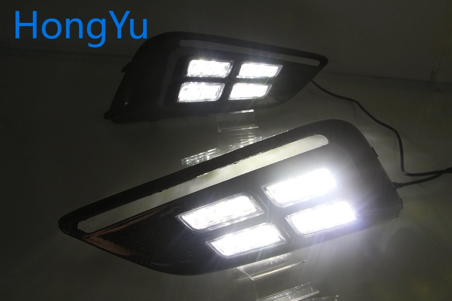 For MG MG6 2017-2019 LED Daytime Running Light  Yellow Turn Signal Function 12V Car DRL Fog Lamp Decoration